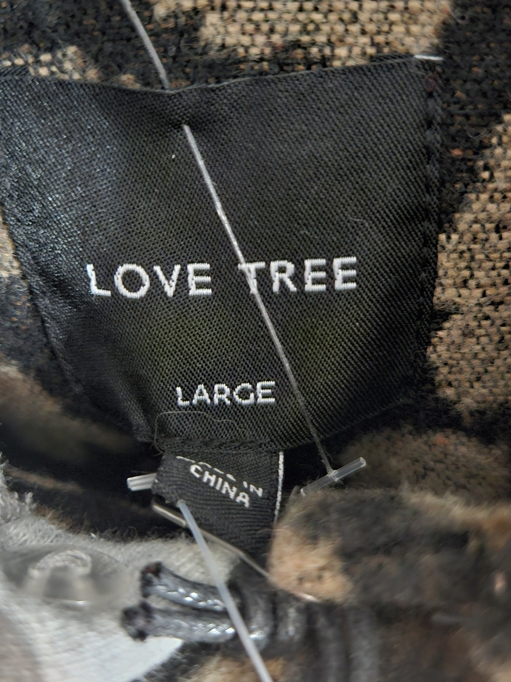 Love Tree Mixed Media Faux Fur Leopard Print Hooded Button Front Coat BNWT Large - Picture 3 of 5